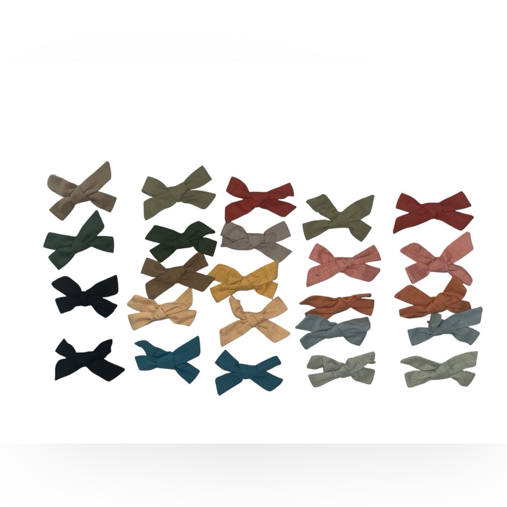 Colorful Bow Hair Clips Set